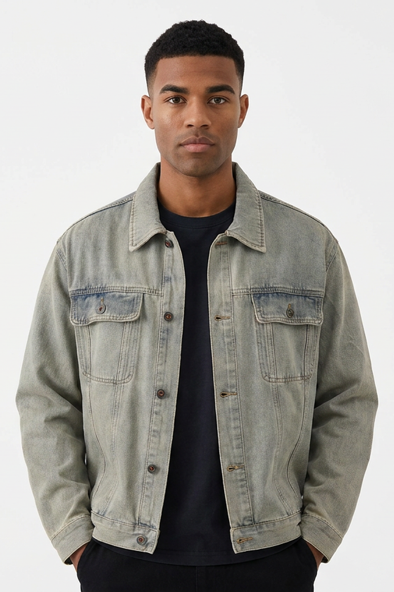 Men's Classic Vintage Blue Denim Jacket