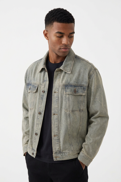 Men's Classic Vintage Blue Denim Jacket