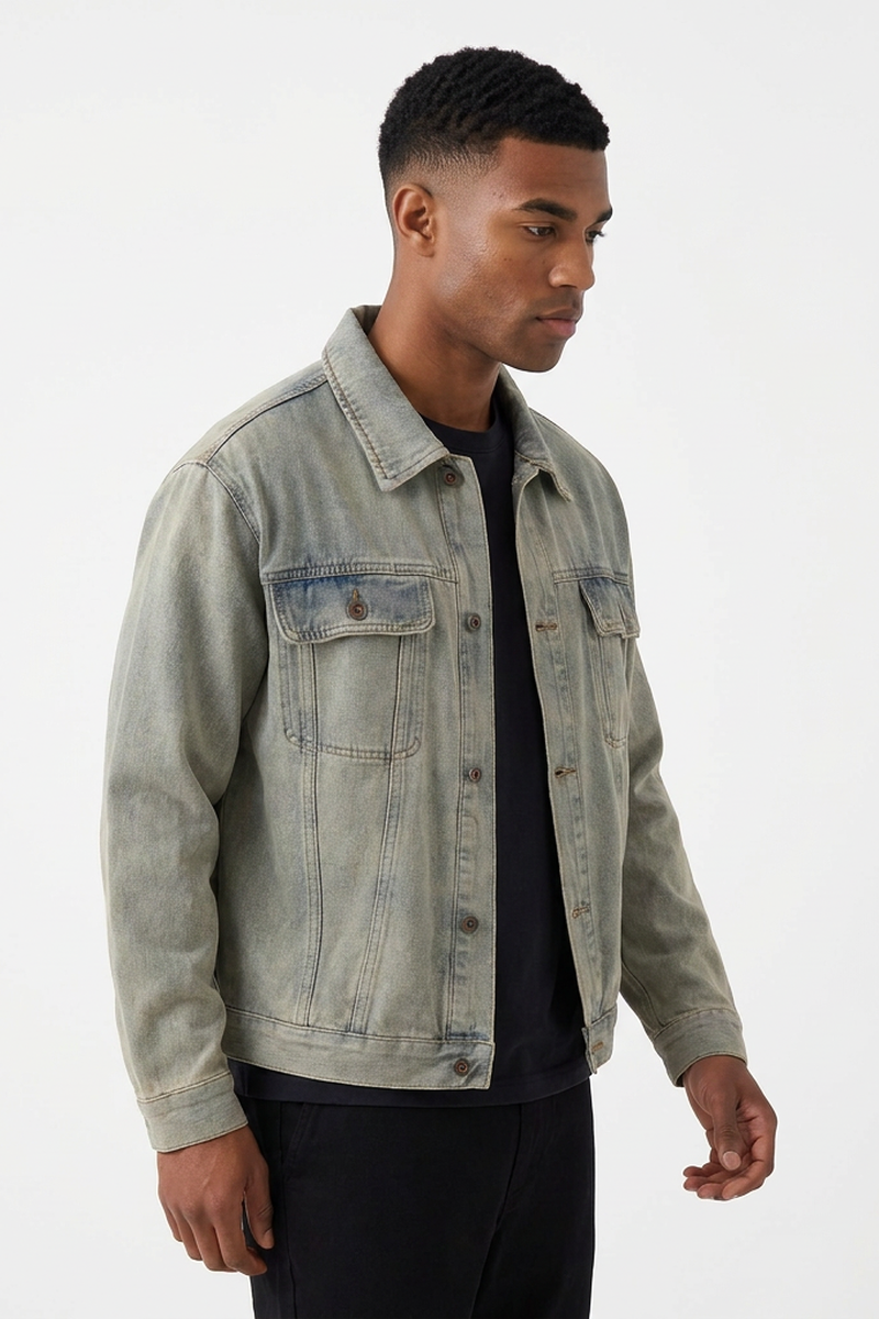 Men's Classic Vintage Blue Denim Jacket