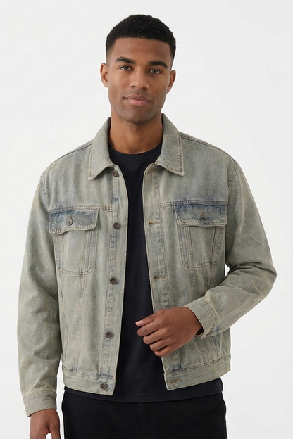 Men's Classic Vintage Blue Denim Jacket