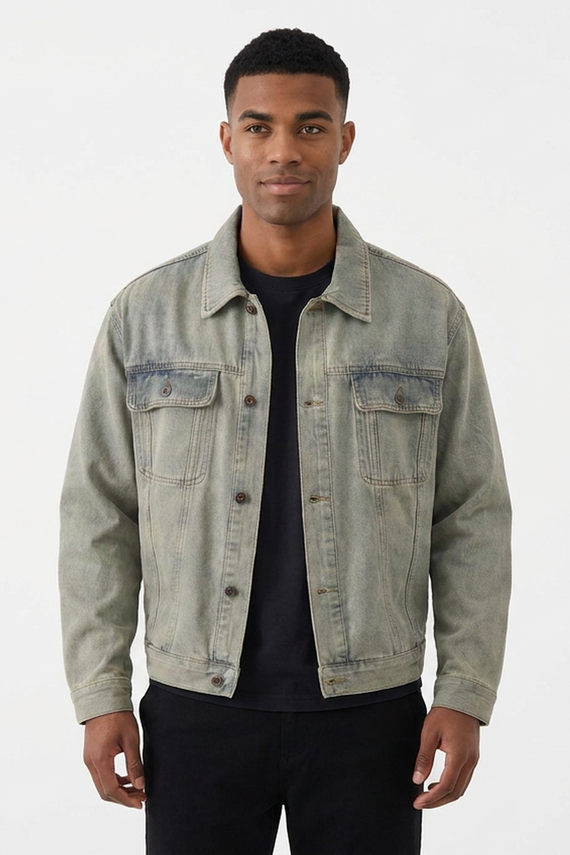 Men's Classic Vintage Blue Denim Jacket