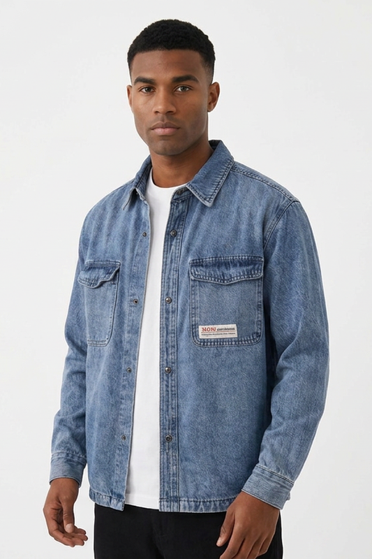 Men's Cotton Soft Denim Shirt Jacket