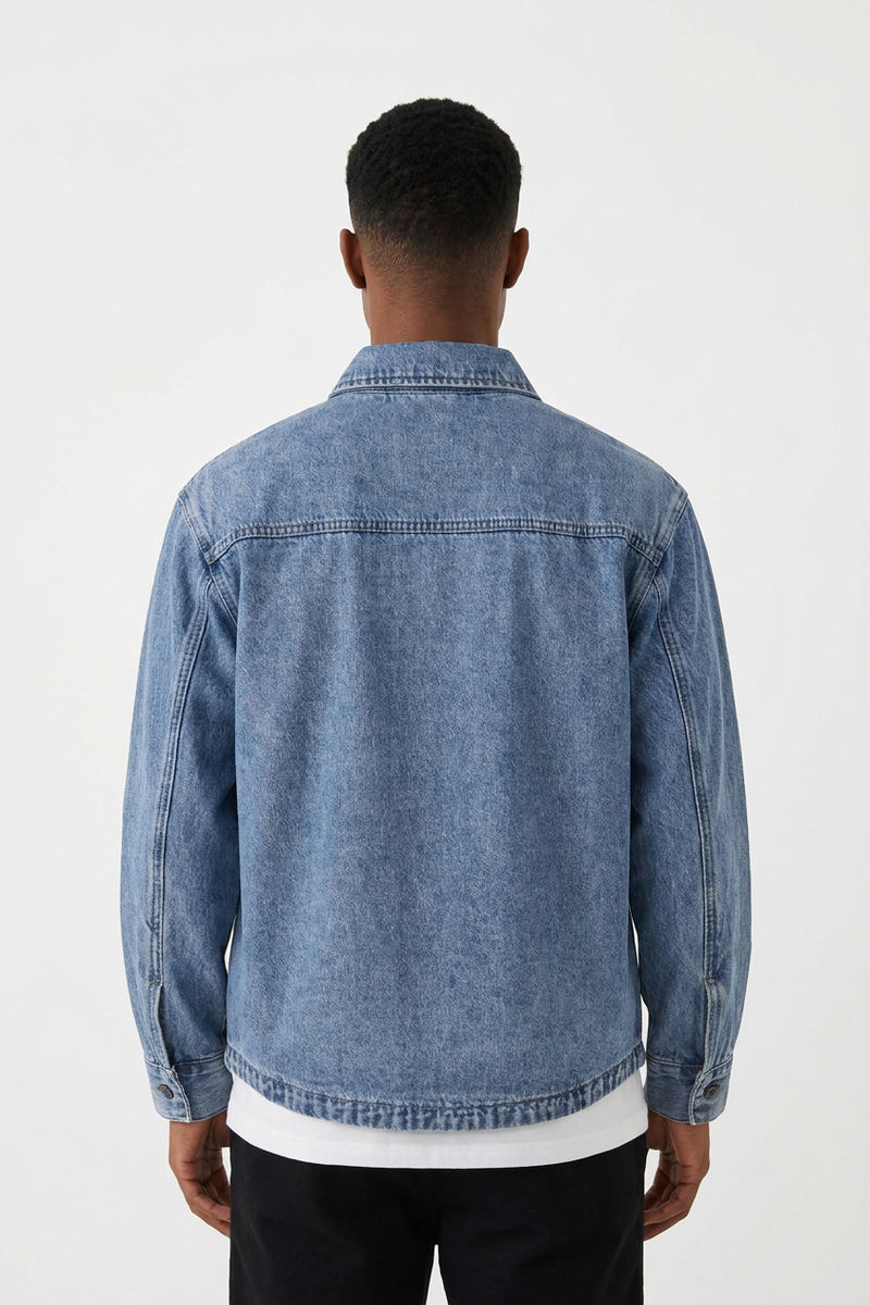 Men's Cotton Soft Denim Shirt Jacket