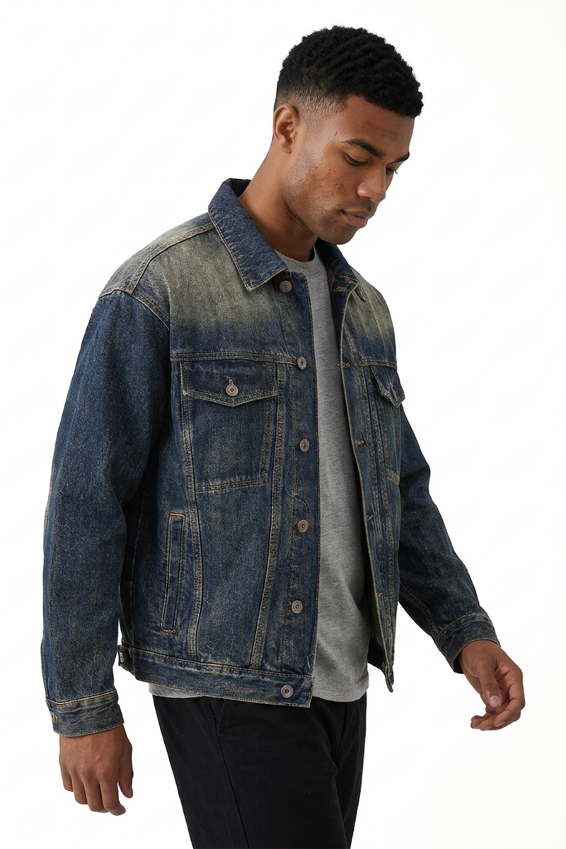 Men's Classic Relaxed Fit Trucker Denim Jacket