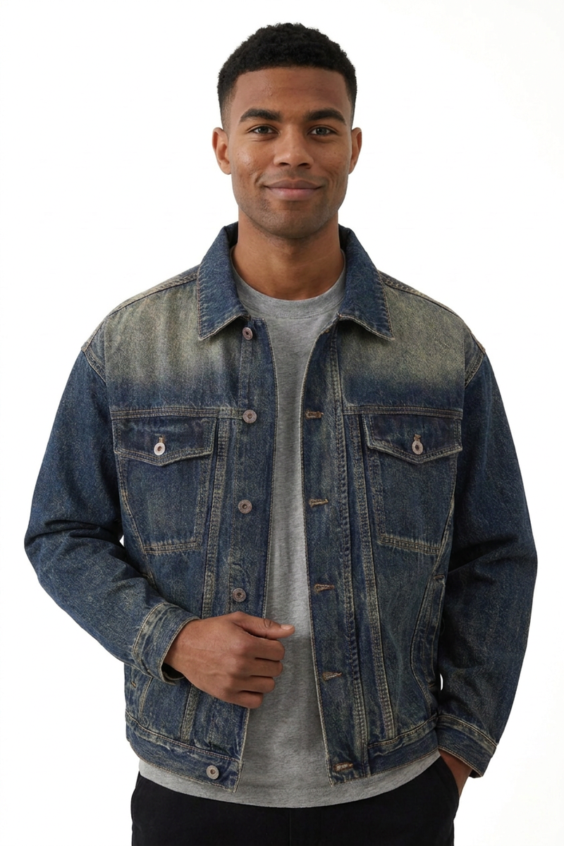 Men's Classic Relaxed Fit Trucker Denim Jacket