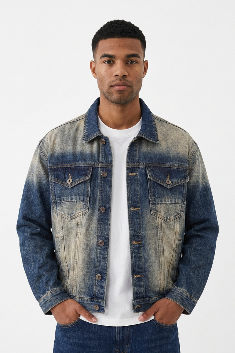 Men's Western Retro Classic Fit Denim Jacket