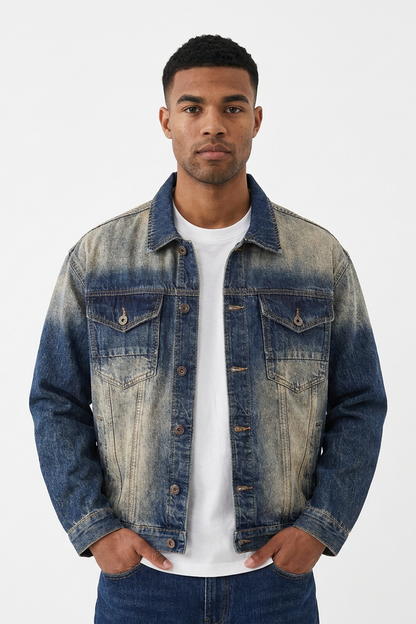 Men's Western Retro Classic Fit Denim Jacket