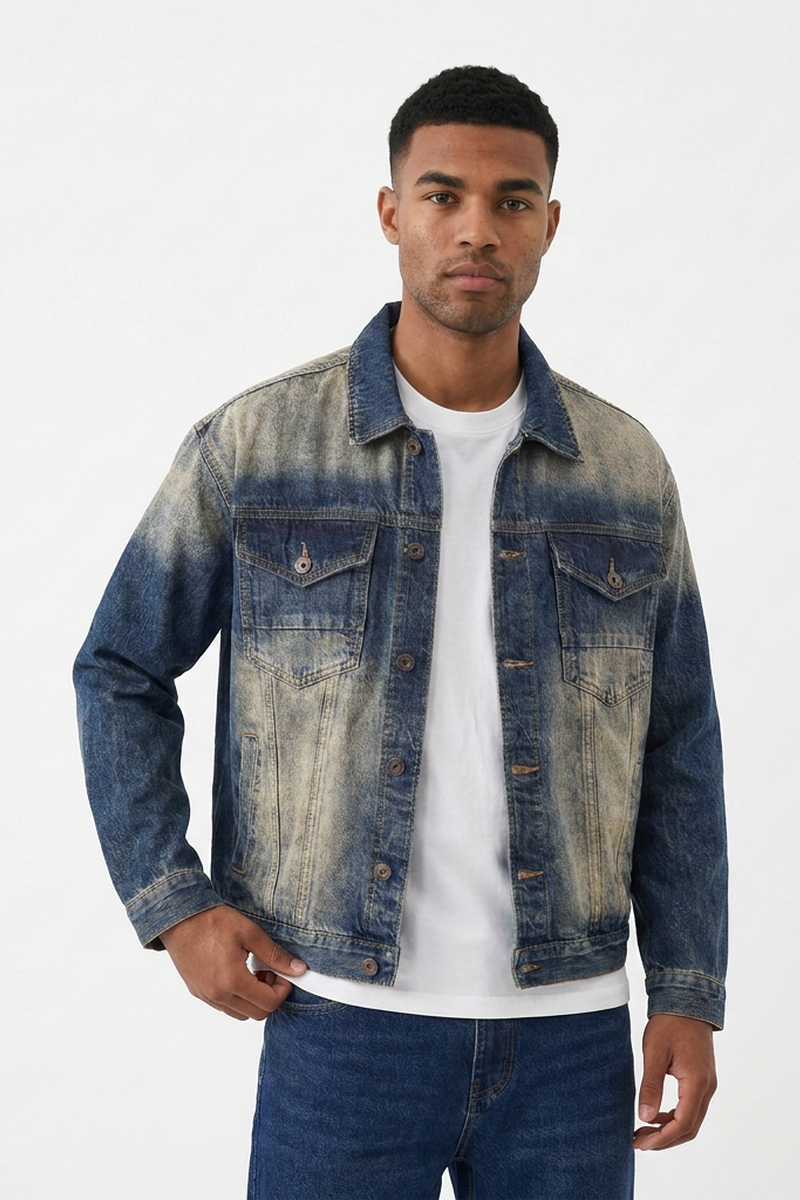 Men's Western Retro Classic Fit Denim Jacket
