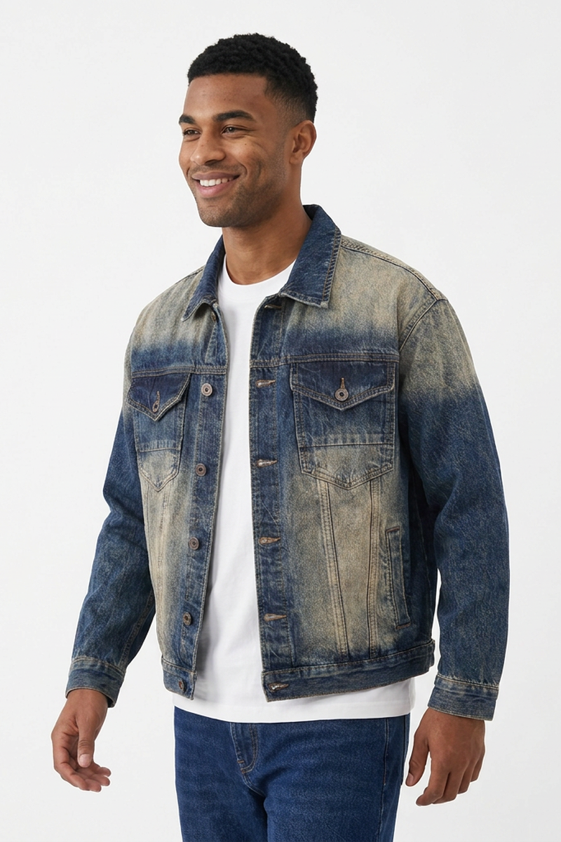 Men's Western Retro Classic Fit Denim Jacket