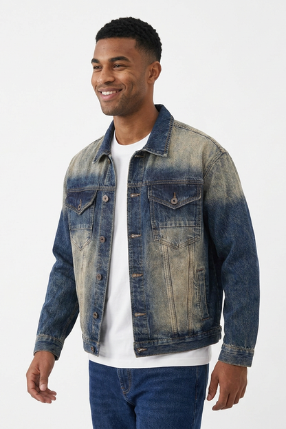 Men's Western Retro Classic Fit Denim Jacket