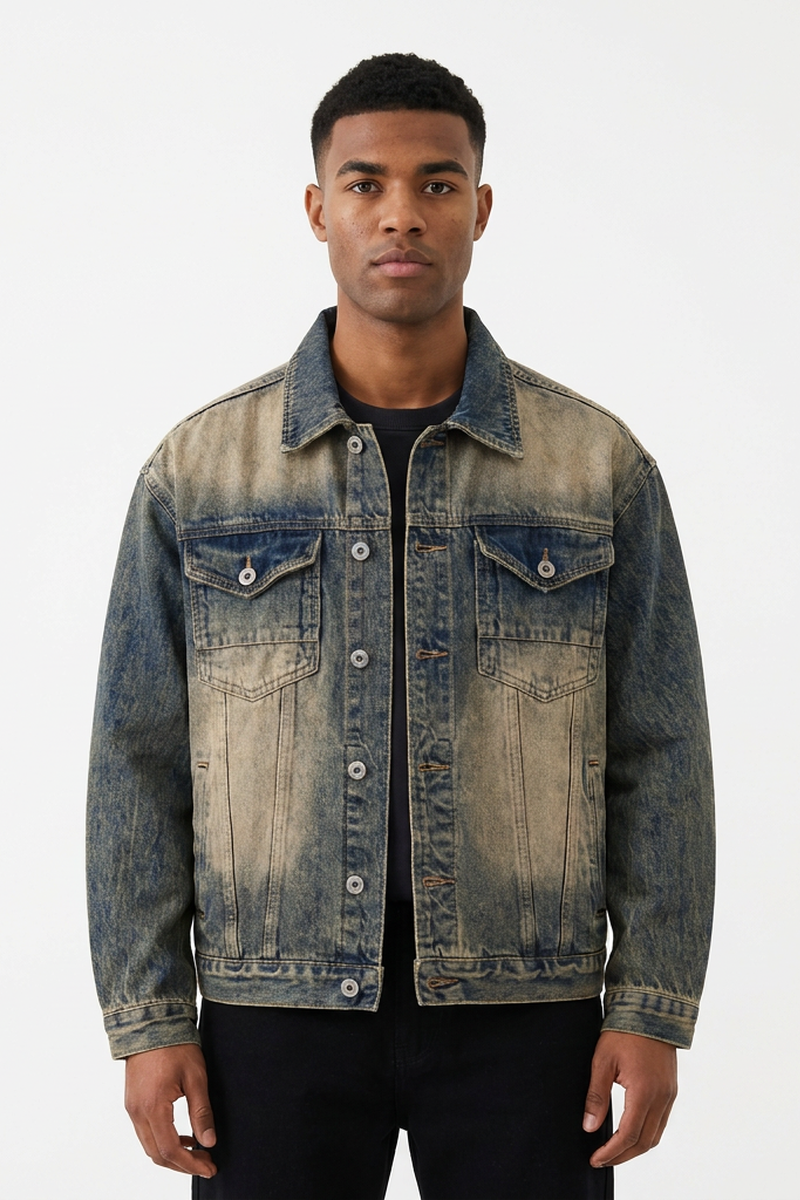Men's Western Retro Classic Fit Denim Jacket