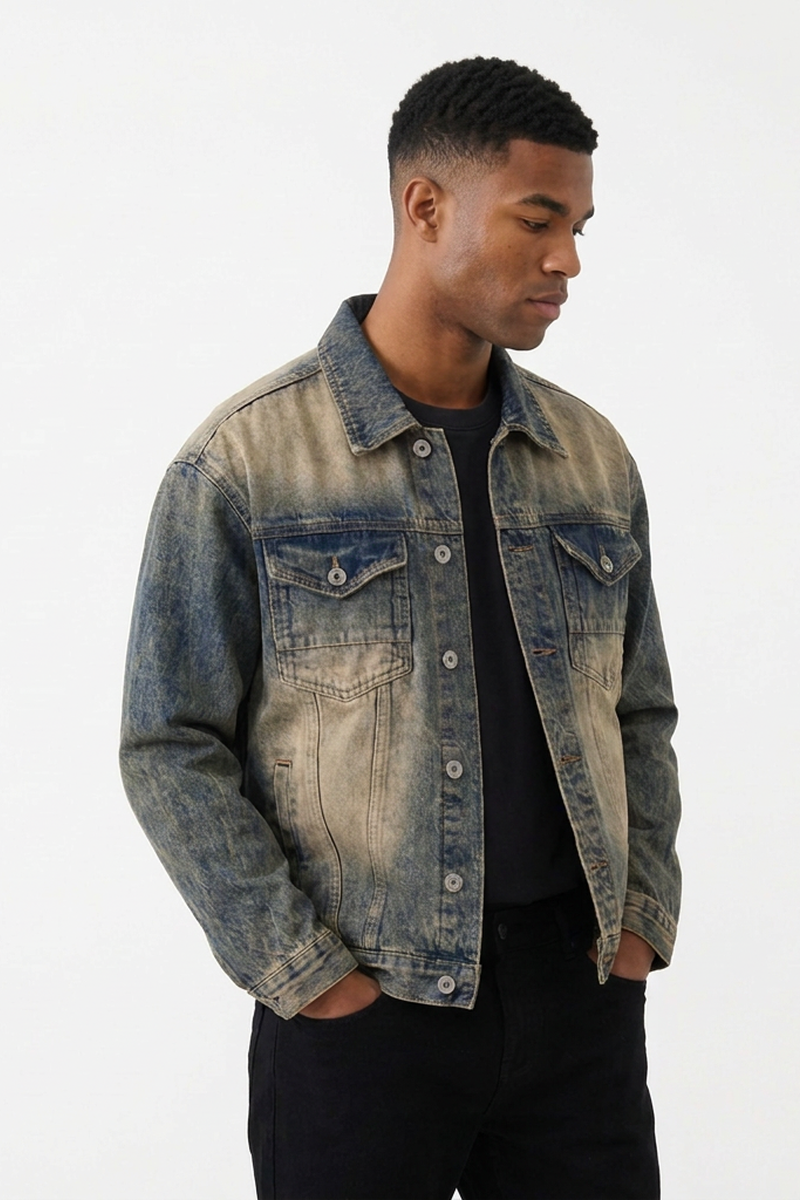 Men's Western Retro Classic Fit Denim Jacket