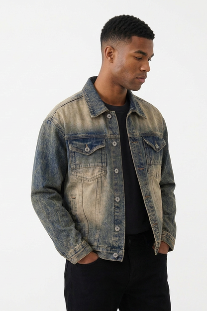 Men's Western Retro Classic Fit Denim Jacket