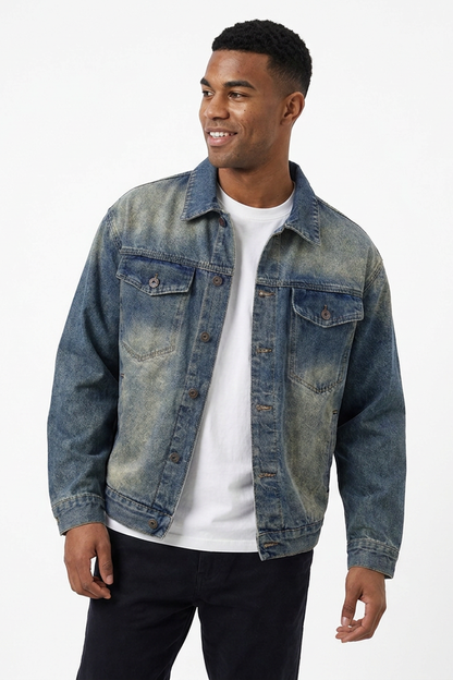 Men's Classic Fit Washed Denim Jacket