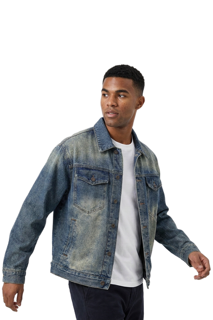 Men's Classic Fit Washed Denim Jacket