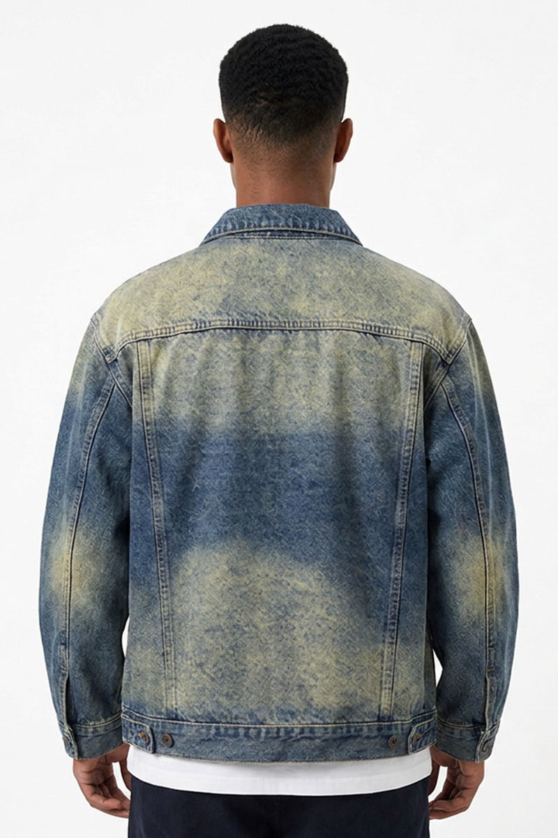 Men's Classic Fit Washed Denim Jacket