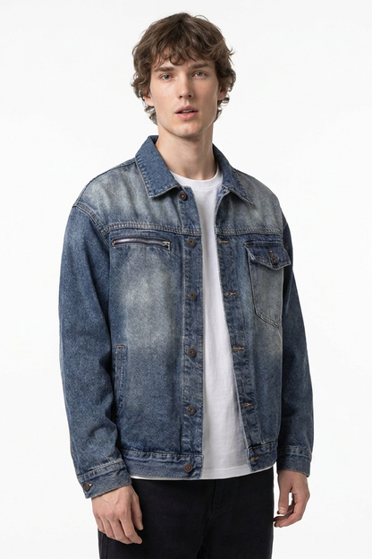 Men's Classic Vintage Wash Denim Jacket