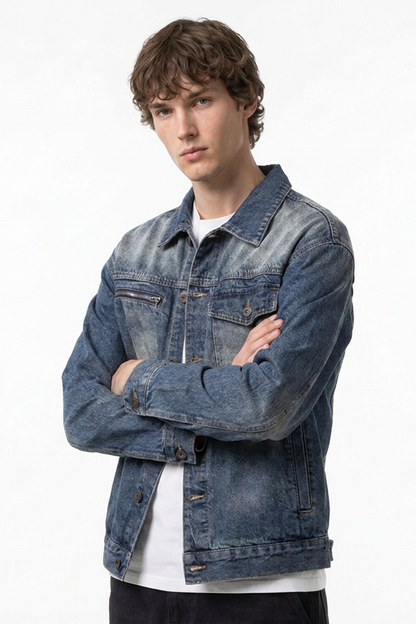 Men's Classic Vintage Wash Denim Jacket