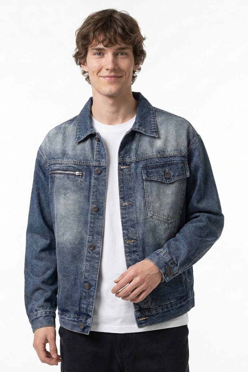 Men's Classic Vintage Wash Denim Jacket