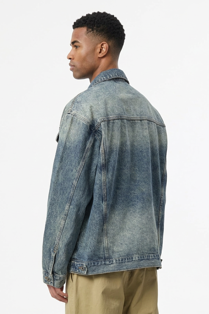 Men's Vintage Wash Heavyweight Denim Jacket