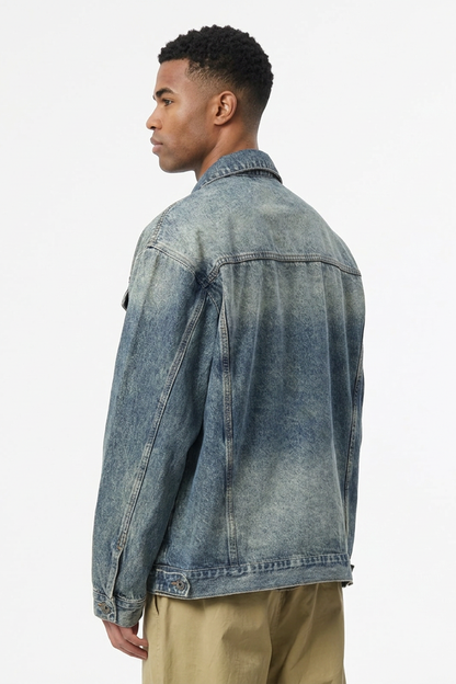 Men's Vintage Wash Heavyweight Denim Jacket