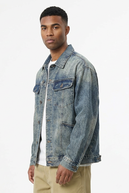Men's Vintage Wash Heavyweight Denim Jacket