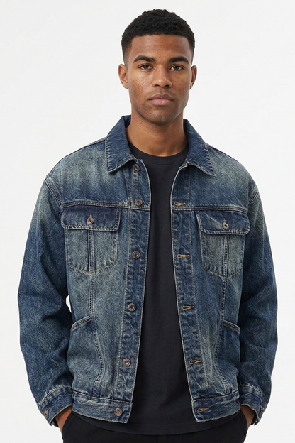 Men's Vintage Wash Heavyweight Denim Jacket