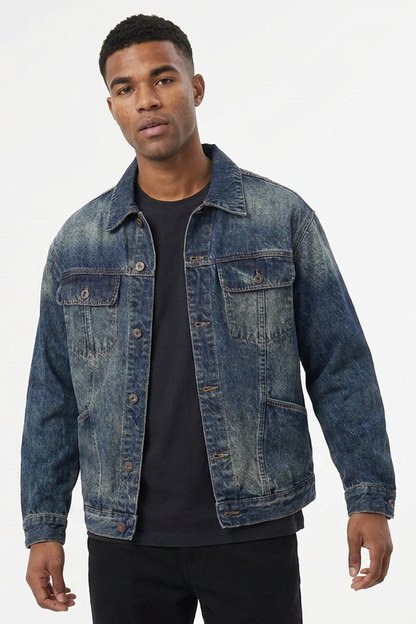 Men's Vintage Wash Heavyweight Denim Jacket