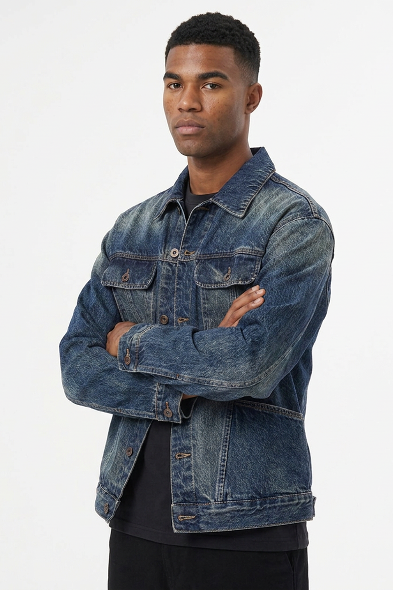 Men's Vintage Wash Heavyweight Denim Jacket