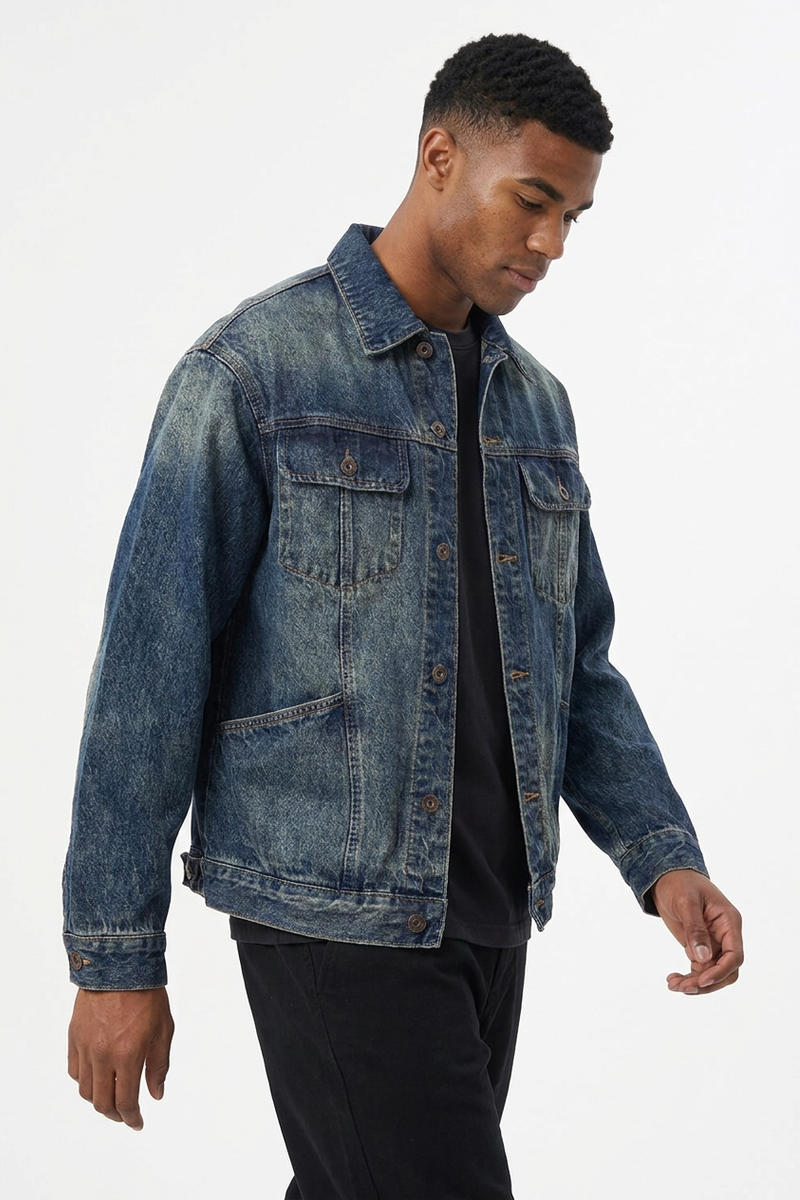 Men's Vintage Wash Heavyweight Denim Jacket