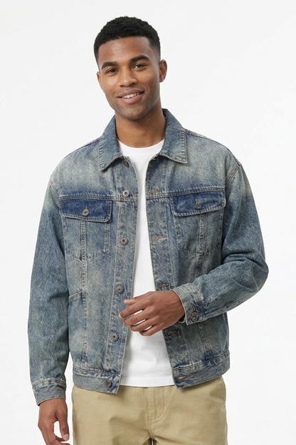 Men's Vintage Wash Heavyweight Denim Jacket