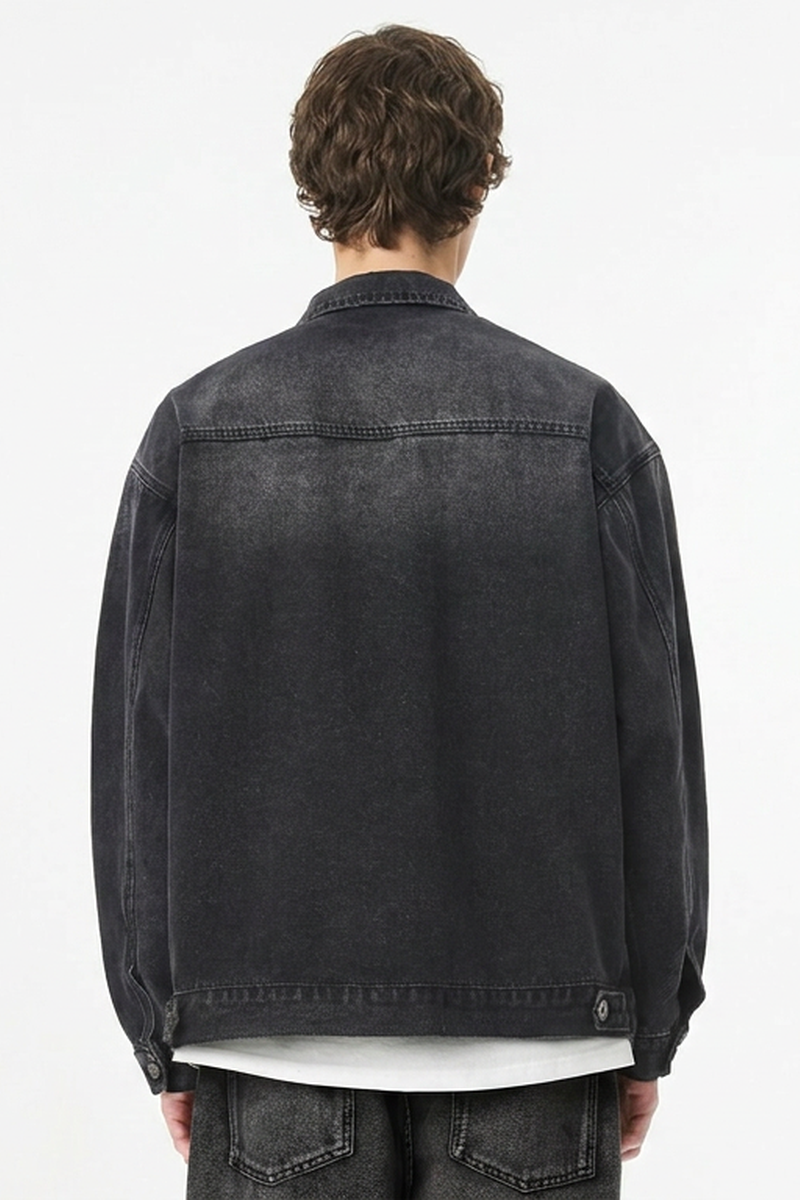 Men's Retro Workwear Washed Denim Jacket