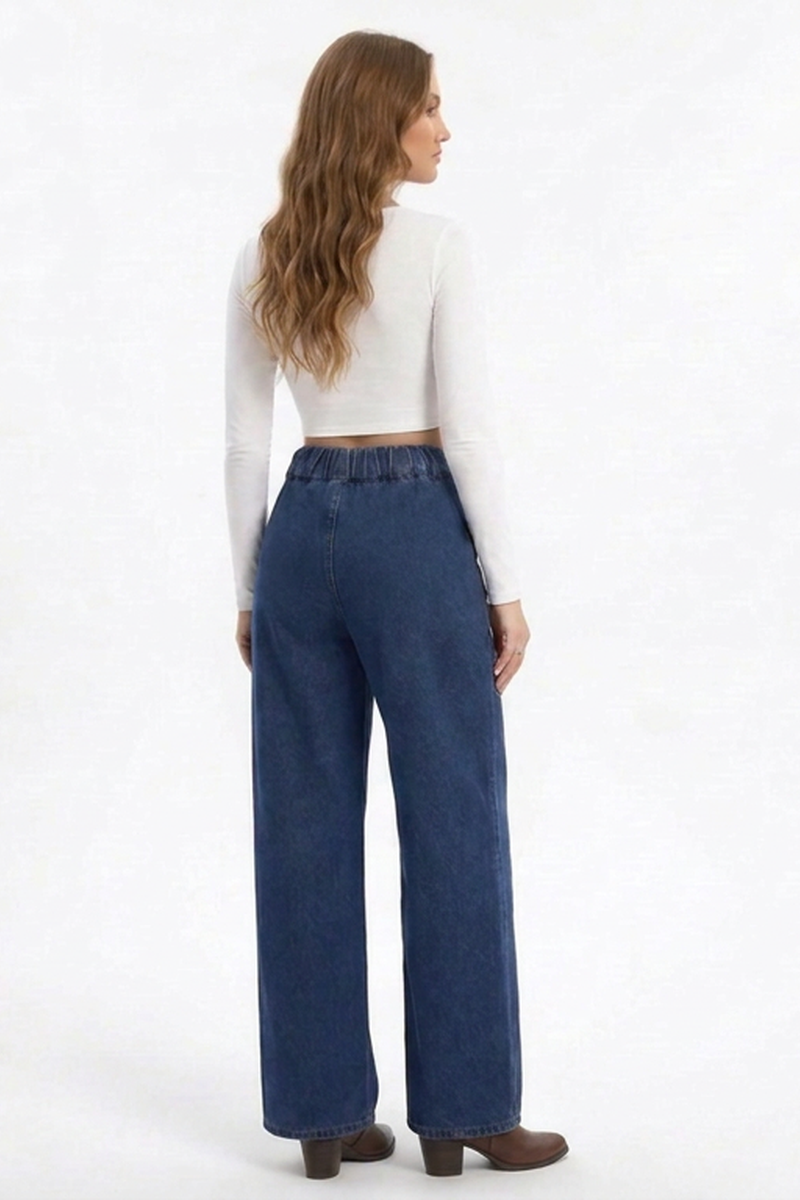 Women's Vintage High-Waisted Straight-Leg Jeans