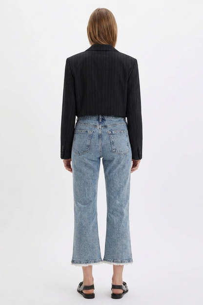 Women's High-Waisted Vintage Straight-Leg Cropped Jeans