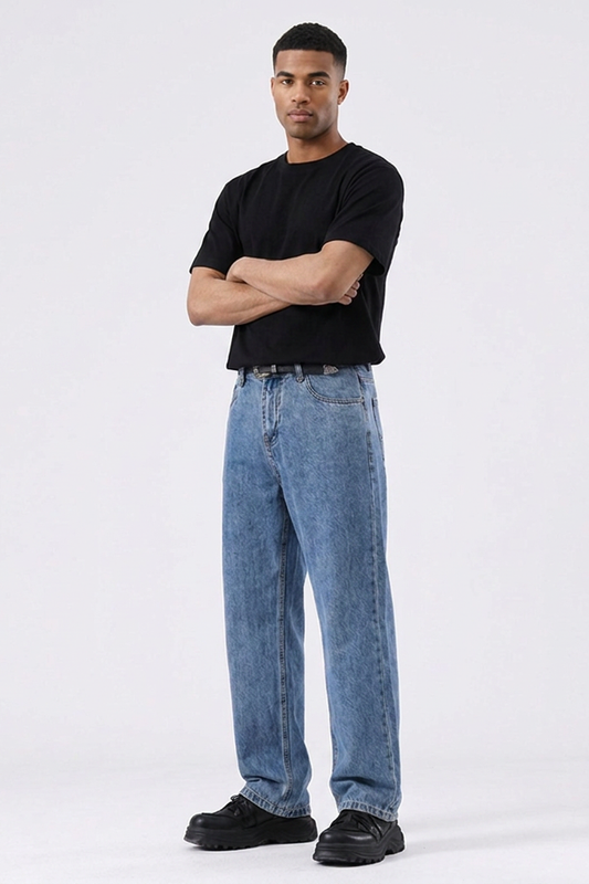 Men's Vintage Lyocell Blend Straight-Leg Jeans
