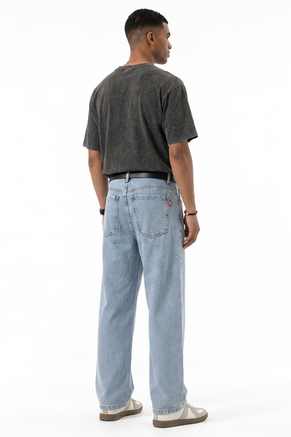 Men's Vintage Wash Straight-Leg Jeans