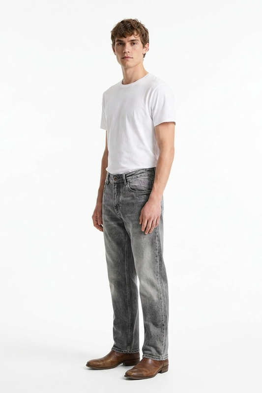 Men's Vintage Wash Tapered Jeans