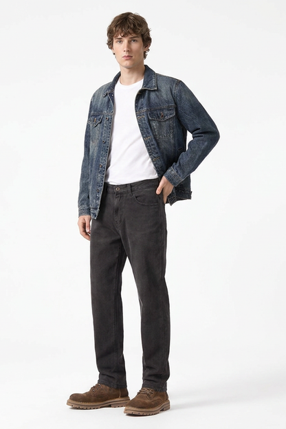 Men's Premium Vintage Wash Stretch Tapered Jeans