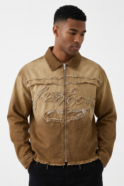 Men's Vintage Washed Denim Trucker Jacket