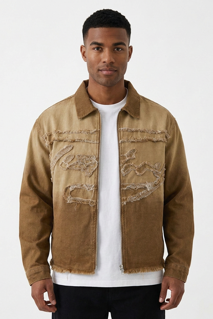 Men's Vintage Washed Denim Trucker Jacket