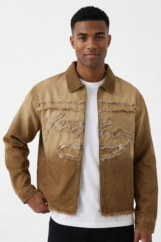 Men's Vintage Washed Denim Trucker Jacket