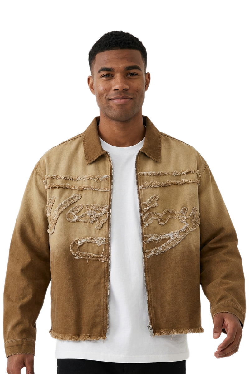 Men's Vintage Washed Denim Trucker Jacket