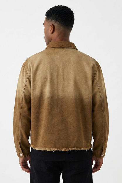 Men's Vintage Washed Denim Trucker Jacket