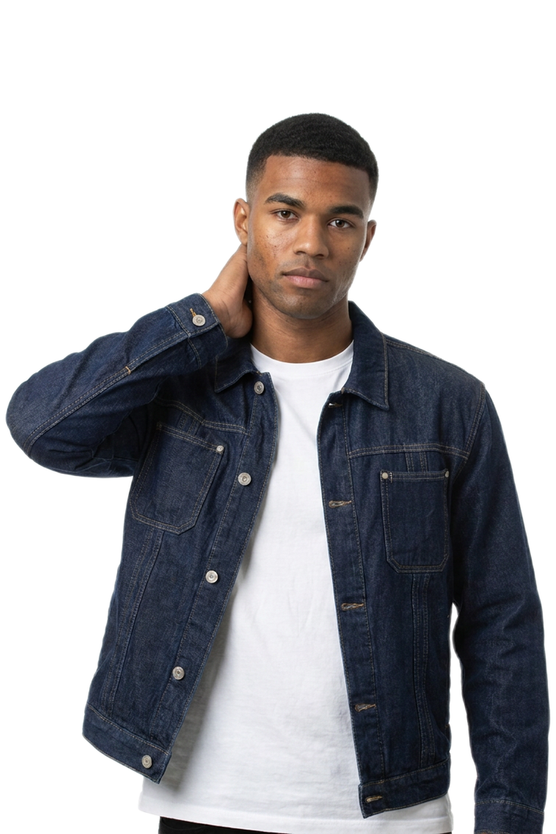 Men's 100% Cotton Vintage Casual Denim Jacket