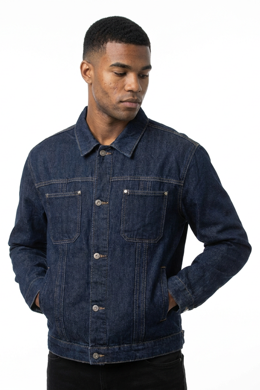 Men's 100% Cotton Vintage Casual Denim Jacket