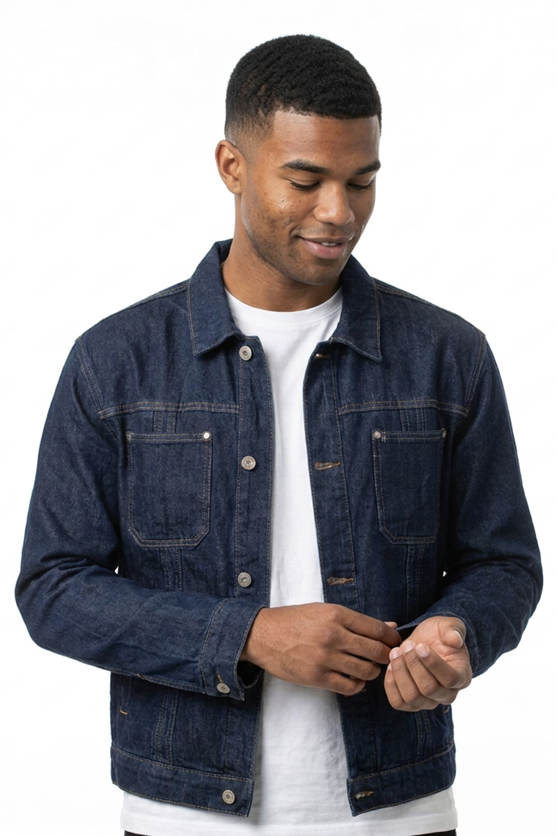 Men's 100% Cotton Vintage Casual Denim Jacket