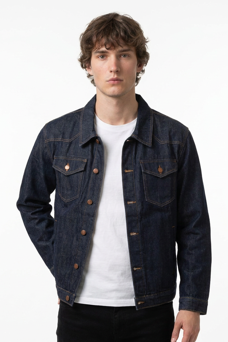 Men's Classic Wash Raw Denim Jacket