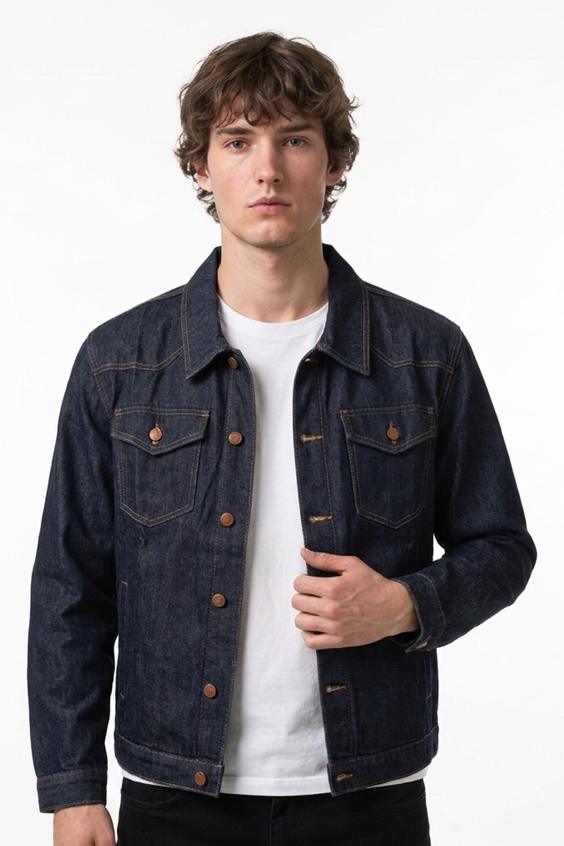 Men's Classic Wash Raw Denim Jacket