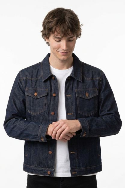Men's Classic Wash Raw Denim Jacket