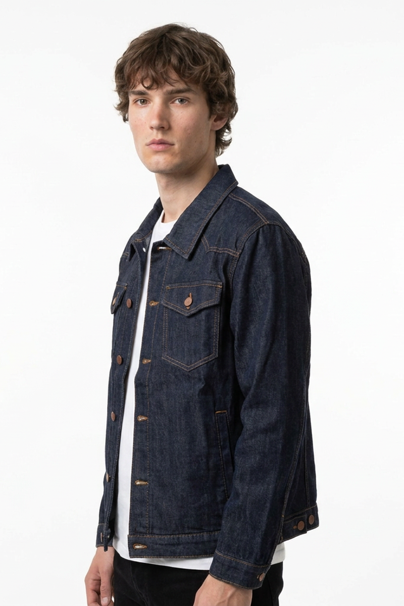 Men's Classic Wash Raw Denim Jacket